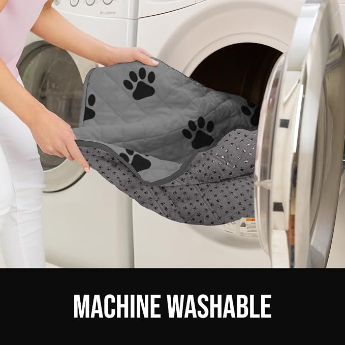 GORILLA GRIP® Waterproof Dog Blanket, Couch Cover for Dogs, 30x70 Gray Paw | Silicone Grip Backing, Washable, Leakproof, Protects Sofa, Sectional, Bed, Crate, Car and RV, Senior Pet Essential - Image 7