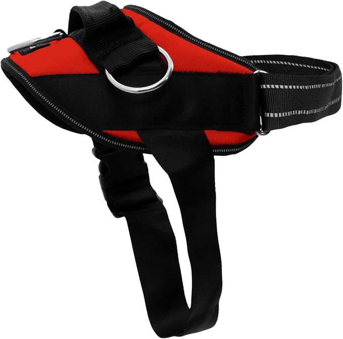ShawnCo Essential Dog Harness, No-Pull Pet Vest (Mustang Red,L) | 3 Leash Clips, Easy On, No-Choke, Reflective, Adjustable Fit, Padded Comfort, Control Handle, For Small, Medium & Large Dogs by SHAWNCO