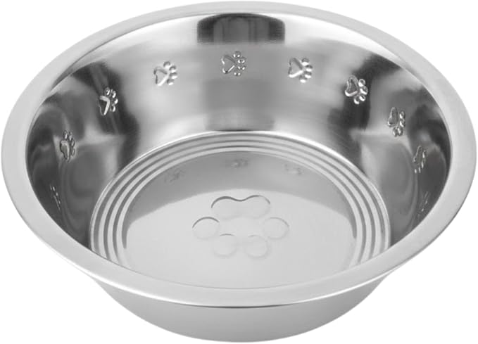 Stainless Steel Dog and Cat Bowls 2.5 Cups (0.6L) | Durable Metal Pet Food & Water Dish for Small Pets , Rust-Resistant by HellBlues