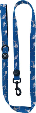 ShawnCo Dream Walk Dog Leash (White Sharks,Medium/Large) | Soft Neoprene Handle, Premium, Durable, Nylon Pet Leash for Small, Medium and Large Dogs, For Everyday Walks and Training by SHAWNCO