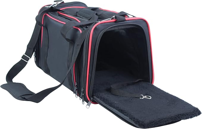 EliteField Expandable Soft Pet Carrier for Cats & Dogs (3-Year Warranty) | Airline Approved, Waterproof, Dual Expansions, Removable Fleece Bed & Cover, Built-In Leash, Top Door, Foldable - Image 4