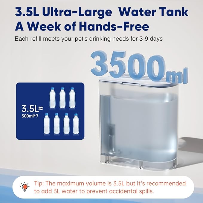 Petgravity Smart Cat Water Dispenser - Stainless Steel Water Bowl, Upgraded Self-Refill Cat Water Fountain Automatic Water Dispenser Water Feeder for Cats & Small Animals, 3.5L/118.4oz - Image 6