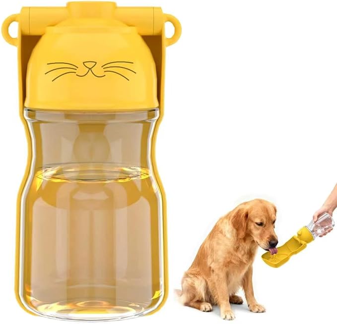 Dog Water Bottle - for Collapsible Small Animals Water Bottle for Walking | Pet Water Bottle 16.9oz Outdoor Walking Drinking Bowl， Dog Accessory for Puppies, Guinea Pigs Hamsters & Bunnies ﻿ by Amerisun