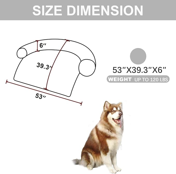Calming Dogs/Cats Bed Mats, Dog Pad Washable Removable Couch Cover, Plush Long Fur Mat for Pets, Waterproof Lining, Perfect for Small, Medium and Large Dogs and Cats (Light Gray, 53"x39") - Image 2