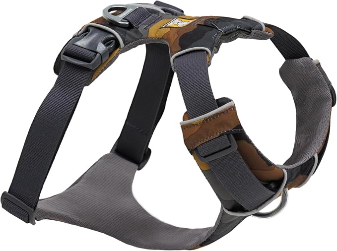 Ruffwear, Front Range Dog Harness, Reflective Soft Padded Everyday Harness with Dual Leash Clips, Adjustable and Lightweight Fit for Training or Walking for All Dogs, Moonlight Mountains, Medium by RuffwearInc