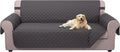 U-NICE HOME Reversible Sofa Cover Couch Cover for Dogs, Dark Grey | 68''Sofa Mat Washable, Pet Friendly, Elastic Straps, Water Repellent, Furniture Protector for 3 Cushion Couch by U-NICEHOME