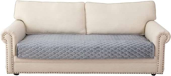 Eismodra Couch Cover,Sectional Couch Covers,Sofa Covers for 3 Cushion Couch,Anti-Slip Sofa Slipcovers for Dogs Cats Kids Loveseat Recliner L Shaped Armrest Backrest,Light Gray 36''x82''(Only 1 Piece) by Eismodra