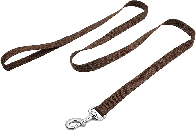 Strong Nylon Dog Leash, 4FT/ 5 FT/ 6FT Dog Leashes for Medium Large Dogs (6FT, Brown) - Image 2
