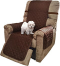 U-NICE HOME Reversible Recliner Chair Covers, Brown/Beige | 28''Recliner Cover for dogs Washable, Pet Friendly, Elastic Straps, Water Repellent, Diamond Quilted by U-NICEHOME