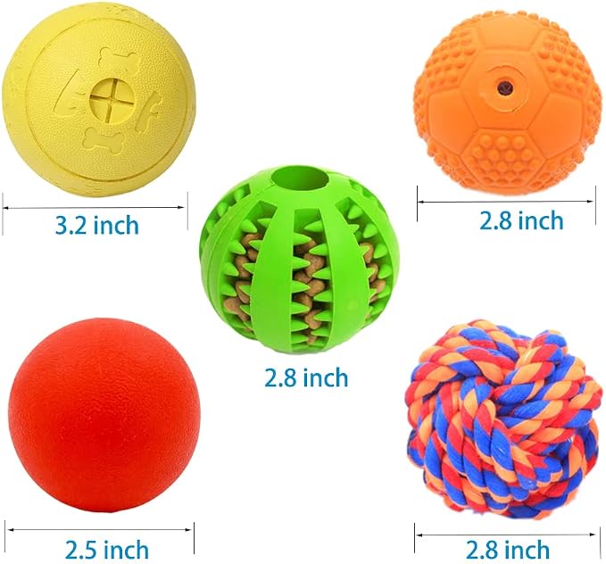 Volacopets 5 Different Functions Interactive Dog Toys, Puzzle Toys, Dog Balls for Medium Large Dogs, Dog Squeaky Balls, Food Treat Dispensing Toys - Image 5