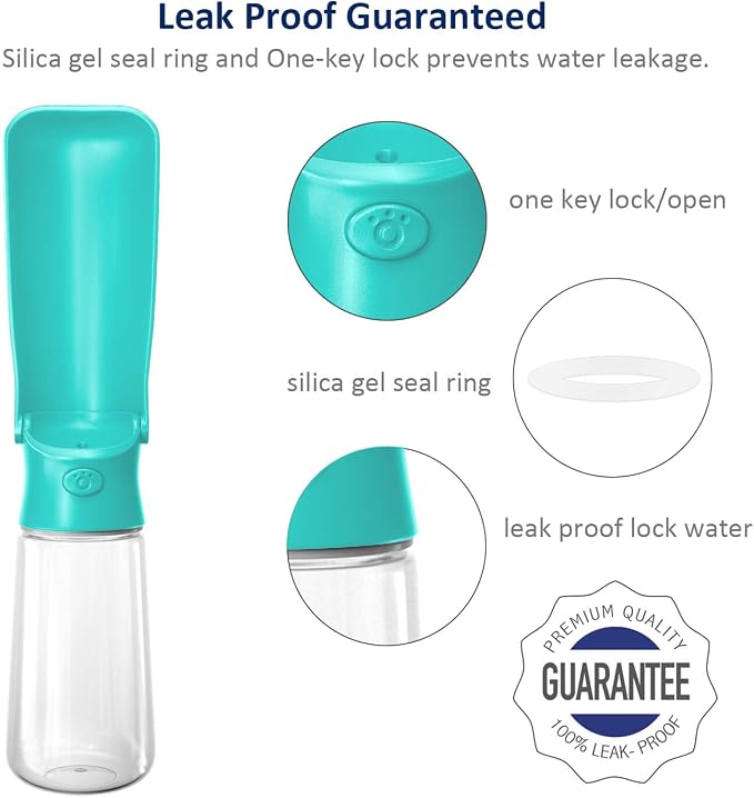 WePet Foldable Portable Dog Water Bottle Puppy Water Dispenser with Drinking Feeder, 19 OZ, High-Temperature Resistant Leak Proof for Pets Outdoor Walking, Hiking, Travel, Food Grade Plastic BPA Free - Image 5