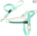 Plutus Pet Cotton Dog Harness and Leash Set, Reflective and Soft Padded, Quick Fit Vest Harness, for Small, Medium and Large Dogs, Light Cyan, XXS by PLUTUSPET