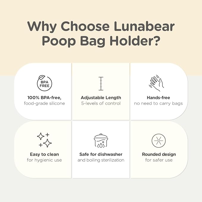 Dog Poop Bag Holder for Leash | Hands-Free Waste Bag Carrier with Carabiner Clip, Portable Pet Waste Bag Holder for Dog Walking, Running, Hiking (Brown) - Image 3