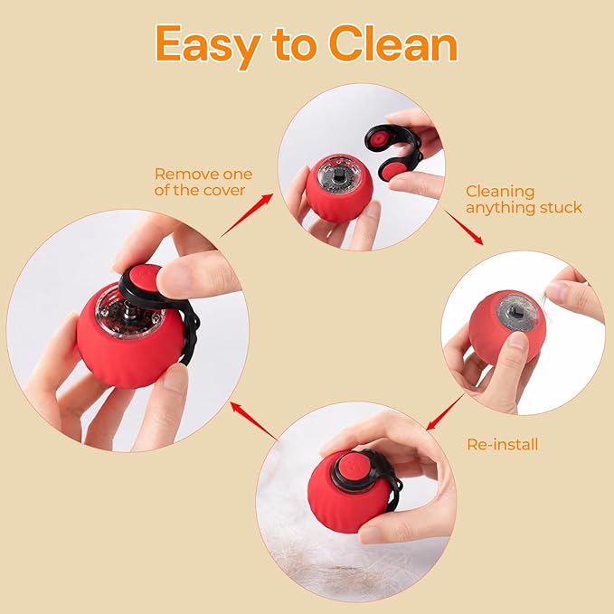 Interactive Cat Toys with Bird Sounds & 3 Speed Modes for Indoor Cats Play | Bird Sounds, 3 Speed Modes, Rechargeable Automatic Rolling, 3 Tails, Fast Charging Ball, For Indoor Cats on Hard Floor Carpet - Image 6