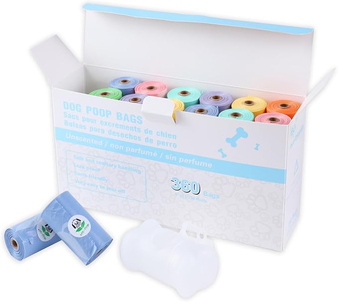 ECO-CLEAN 360 Count Dog Poop Bags with Dispenser, Leak-Proof, Unscented, 0.2 Ltr Capacity, Indoor/Outdoor Use | Leak-Proof, Unscented Doggie Waste Bags for Dogs, Cats - Image 8