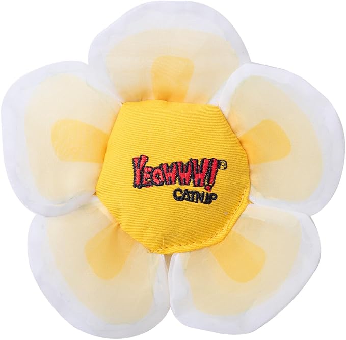 Yeowww!, White Daisy's Flower Top Catnip Cat Toy, 1 Count by YeowwwCatnip