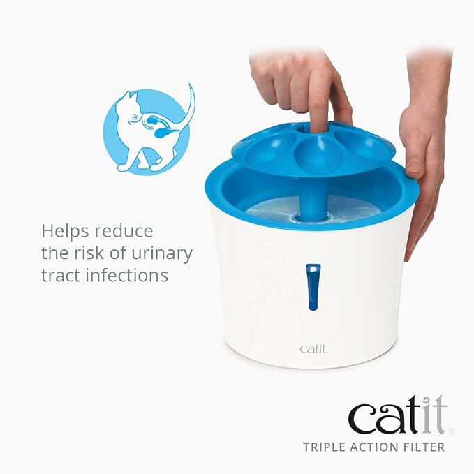 Catit Triple Action Replacement Original Water Fountain Filters, 12 Pack | Official Replacement Filters for Catit Cat Drinking Water Fountains - Image 2