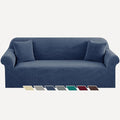 YEMYHOM Couch Cover Latest Jacquard Design High Stretch Extra Large Sofa Covers Pet Dog Cat Proof Oversized Slipcover Non Slip Magic Elastic Furniture Protector (X-Large, Begonia Leaf Navy) by YEMYHOM