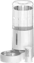 CZPET 2.5 Gallon Dog Water Bowl Dispenser with Filter (9.5L,White) | With Stainless Steel Bowl Gravity Waterer, Large Capacity and Drinking Area Noise-Free for Pets by CZPET