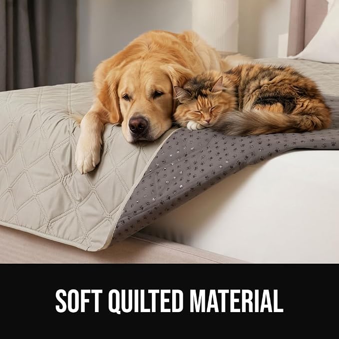 GORILLA GRIP® Waterproof Dog Blanket, Couch Cover for Dogs, 82x82 Taupe | Silicone Grip Backing, Washable, Leakproof, Protects Sofa, Sectional, Bed, Crate, Car and RV, Senior Pet Essential - Image 9