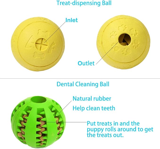 Volacopets 5 Different Functions Interactive Dog Toys, Puzzle Toys, Dog Balls for Medium Large Dogs, Dog Squeaky Balls, Food Treat Dispensing Toys - Image 8