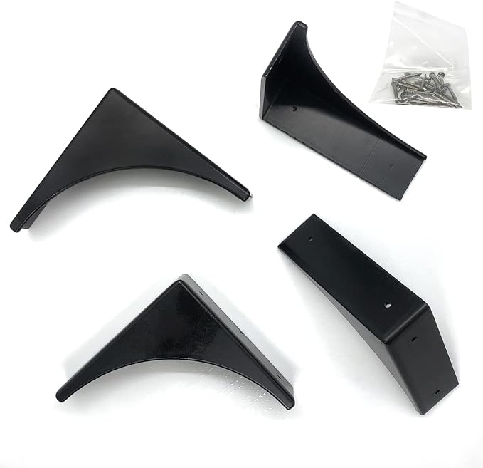 Pack of 4 Antique Zinc Alloy Box Corner Protector Edge Safety Guard Cabinet Furniture Corner Bumpers (No Printing Black) - Image 6