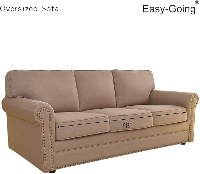 Easy-Going Reversible Couch Cover, 3 Cushion Sofa, X-Large, Black/Beige | Machine Washable Slipcover For Dogs, Water Resistant Furniture Mat For Living Room, Non-Slip Sofa Cover, Pet Friendly - Image 6