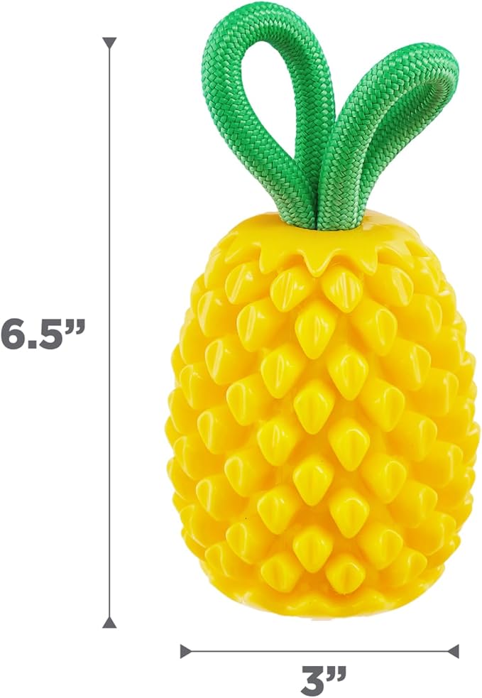 Outward Hound Dental Pineapple Dog Toy & Treat Stuffer, 6.8″ x 3.3″ Pineapple-Scent Interactive Chew for Dogs, Promote Healthy Teeth, Gums & Mental Enrichment, Reduce Boredom & Support Dental Health - Image 7