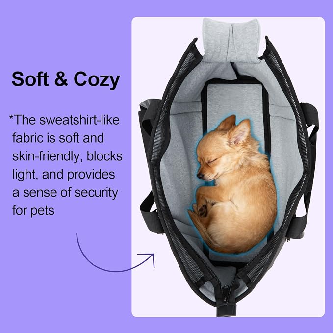 Ownpets Large Pet Carrier for Dogs Cats, 18-20lbs, Hands-Free Purse Bag | extra large, storage pockets, travel vet shopping, medium pets - Image 6