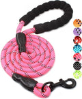 2/4/5/6 FT Dog Leash with Comfortable Padded Handle and Highly Reflective Threads for Small Medium and Large Dogs (5FT-1/2'', Pink) by BAAPET