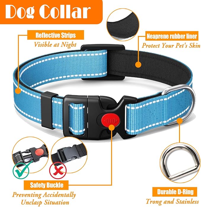 LOBEVE No Pull Dog Harness, Collar & Leash Set with Travel Accessories | Includes Dog Seat Belt, Collapsible Bowls & Poop Bag Dispenser. Ideal for Training, Walking, Hiking. Fits Small to Large Dogs - Image 6