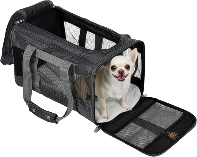 Sherpa Original Deluxe Travel Pet Carrier, Airline Approved & Guaranteed On Board - Charcoal Gray, Medium by Sherpa