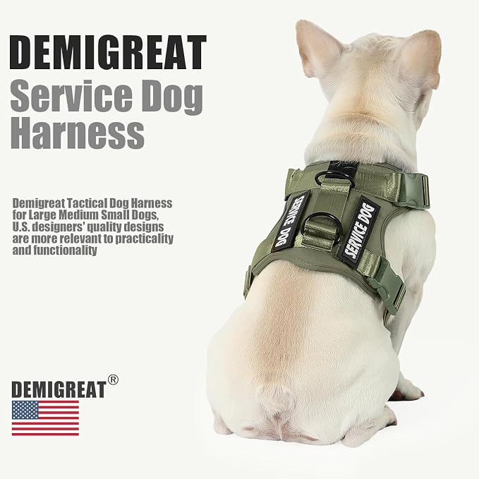 Service Dog Harness, Reflective Dog Vest Harness with 5 PCS Patches, Adjustable Soft Oxford Pet Harness, Inner Layer Mesh, Easy to Control for Small Medium Large Dogs - Image 5
