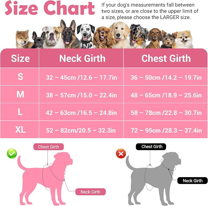 Dog Harness No Pull, Adjustable Pet Vest Harness, Super Soft Material with Vertical Handle Easy Control, Reflective Night Walking, 2 Leash Clips for XLarge Dogs, Mosaic Pink, XL - Image 2