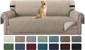 H.VERSAILTEX Reversible Sofa Cover Couch Cover for 3 Cushion Couch Water Resistant Furniture Protector for Pets Durable Sofa Slipcover with Non Slip Elastic Strap(Sofa, Khaki/Beige) by HVERSAILTEX