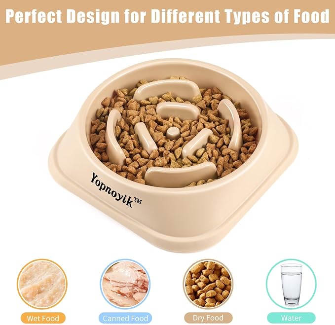 Slow Feeder Dog Bowls for Large Dogs | Non-Slip Base, Anti-Choking Design, Reduces Bloating & Overeating, Easy to Clean, 4 Cups - Image 4