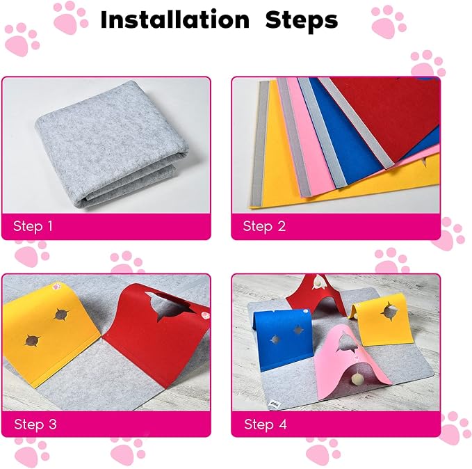 4-Way Cat Tunnels for Indoor Cats, Interactive Toys with Plush Ball | 35.4" Multi-Entrance Cat Play Tunnel with Cozy Hideaway Space, Provides Enrichment, Exercise, Exploration & Interactive Play - Image 7