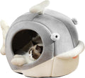 Lcybem Cat Beds for Indoor Cats - Cat Bed Cave with Removable Washable Cushioned Pillow, Soft Plush Premium Cotton No Deformation Pet Bed, Roomy Dolphin cat House Design, Multiple Sizes by Lcybem