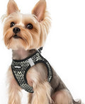 rabbitgoo Step-in Small Dog Harness, Puppy Vest for Small Sized Pet | Easy Put on and off, Lightweight, Soft, Breathable Quick-Dry Air Mesh for Comfortable Secure Walking, Black Zigzag XS by rabbitgoo