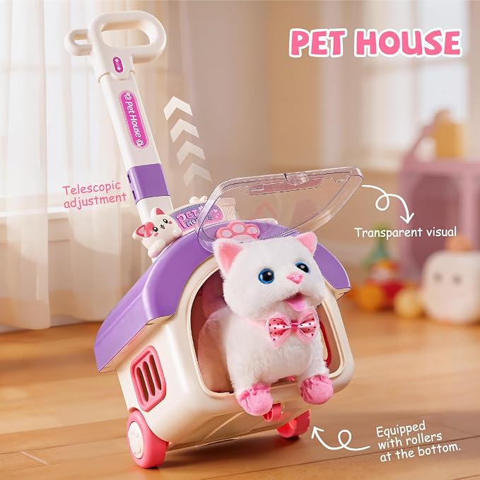 Cat Toys for Kids Girls, Interactive Robot Cat Toy for Girl 4 5 6 7 8 Year Old, Dress Up for Little Cat, Pretend Play Toddlers Girl Toy for 5-7 6-8, Ideas Birthday Gifts for Girl 5 Year Old - Image 4