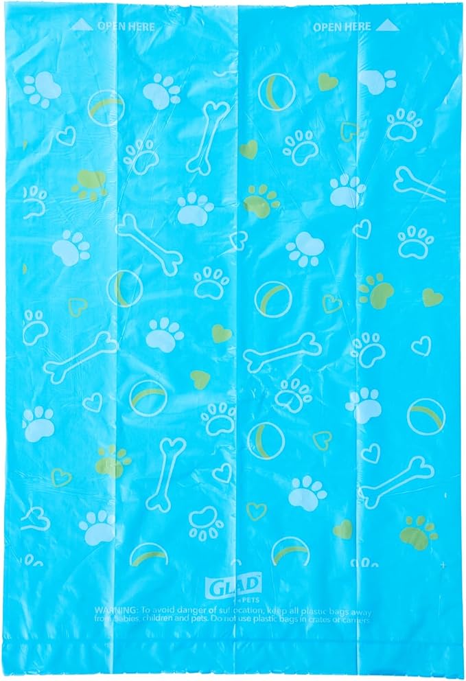 Glad for Pets Scented Dog Waste Bags, Lemon Scent, Multicolor, 90 Count | Tear-resistant with leak protection, lemon fresh scent, fun multicolor design, 6 rolls, heavy-duty daily use - Image 8