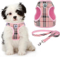 KOOLTAIL Dog Harness for Small Medium Dogs ,Dog Harness and Leash Set, Step in No Pull Soft Mesh Padded Adjustable and Reflective Pet Vest Harness Puppy, Plaid Extra Harness for XS S Dogs, Pink M by KOOLTAIL