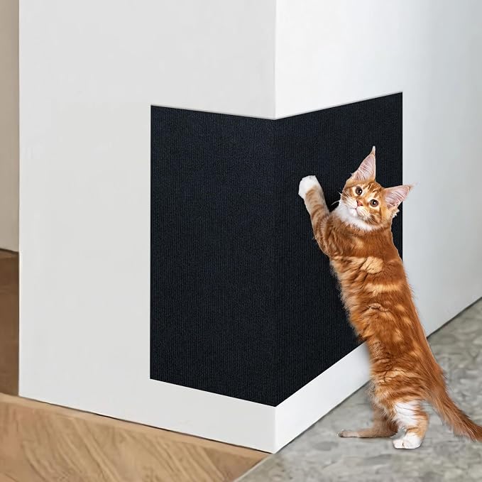ENONCI 47.2x15.8 Cat Scratcher Mat, Self-Adhesive Wall Corner Cat Scratcher Pad by ENONCI