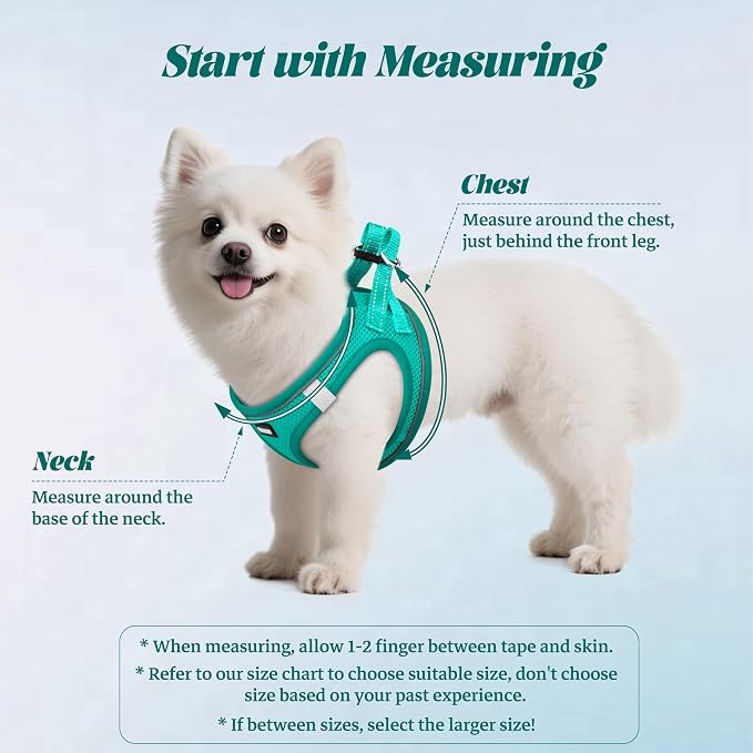 No Pull Dog Puppy Harness and Leash Set Reflective Mesh Vest Medium - Image 2