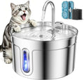 Stainless Steel Cat Water Fountain - 74oz/2.2L Ultra-Silent | 2 Filters Included, Visible Water Level, Dishwasher Safe, for Indoor Cats & Small Dogs by LuvMypett