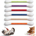 6Pack Cotton Swabs Cat Toys with Catnip, Giant Qtip Chew Sticks & Teething Ropes for Boredom Relief, Durable Interactive Felt Kitty Kicker Toy for Exercise. by Unknown