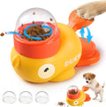 Interactive Dog Treat Dispenser Toy, 2026 New Duck Shape Puzzle Feeder,Interactive Dog Food Dispenser with Press Button and Rotating Design,Slow Feeding Game for Dogs and Cats by RIHUALS