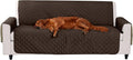 Furhaven Water-Resistant & Reversible Sofa/Couch Cover Protector for Dogs, Cats, & Children - Two-Tone Pinsonic Quilted Living Room Furniture Cover - Espresso/Clay, Sofa by FurHaven