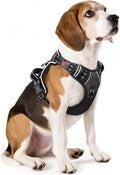 Timos Dog Harness, Front Clip No Pull Medium Sized with Handle, Black, M | No Choke, Adjustable Reflective Soft Padded, Quick Release 3 Buckles, Easy On & Off, Front & Back 2 Clips for Outdoor Walking by Timos