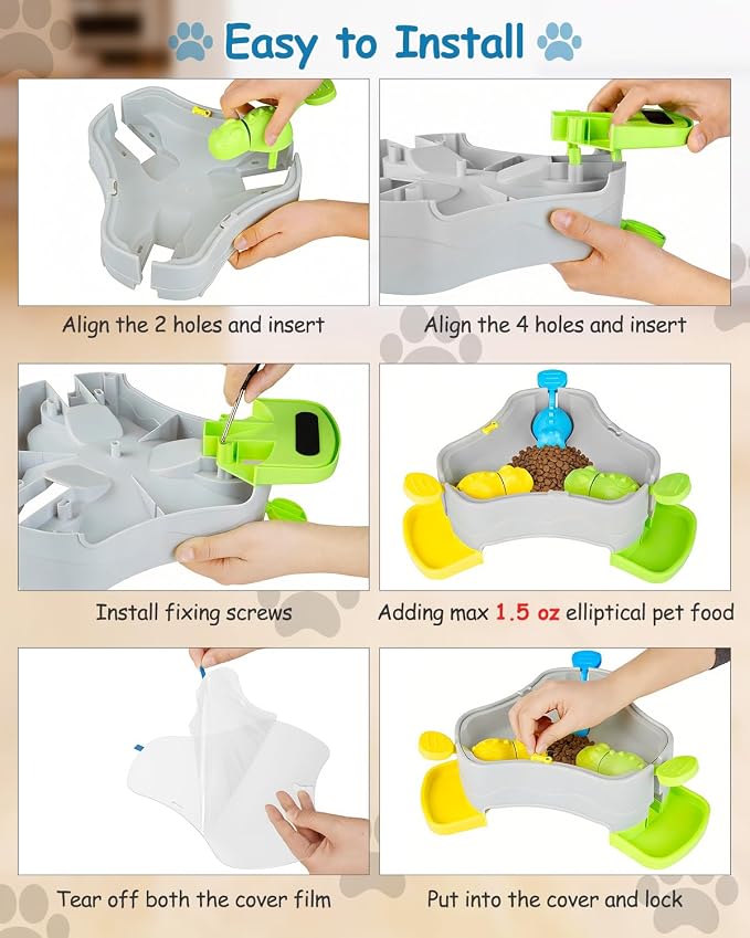 Dog Puzzle Toy, 3-in-1 Interactive Dog Puzzle Toys Press-Type Dog Treat Dispenser Toy Dog Enrichment Toy No-Slip Slow Feeder Interactive Brain Training Toys for Smart Dog Cats, 3 Colors - Image 6